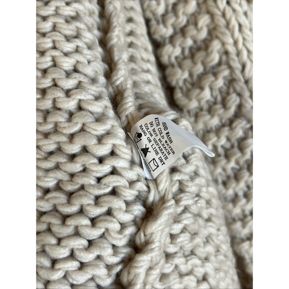 Dreamers by Debut Womens Pom Pom Heart Cardigan Sweater Size M Cream Color - Picture 8 of 9